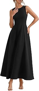 PRETTYGARDEN Women's Maxi Dress Summer Wedding Guest 2026 Spring A Line Long Tank Flowy Modest Sleeveless Cocktail Dresses OEKO-TEX STANDARD 100