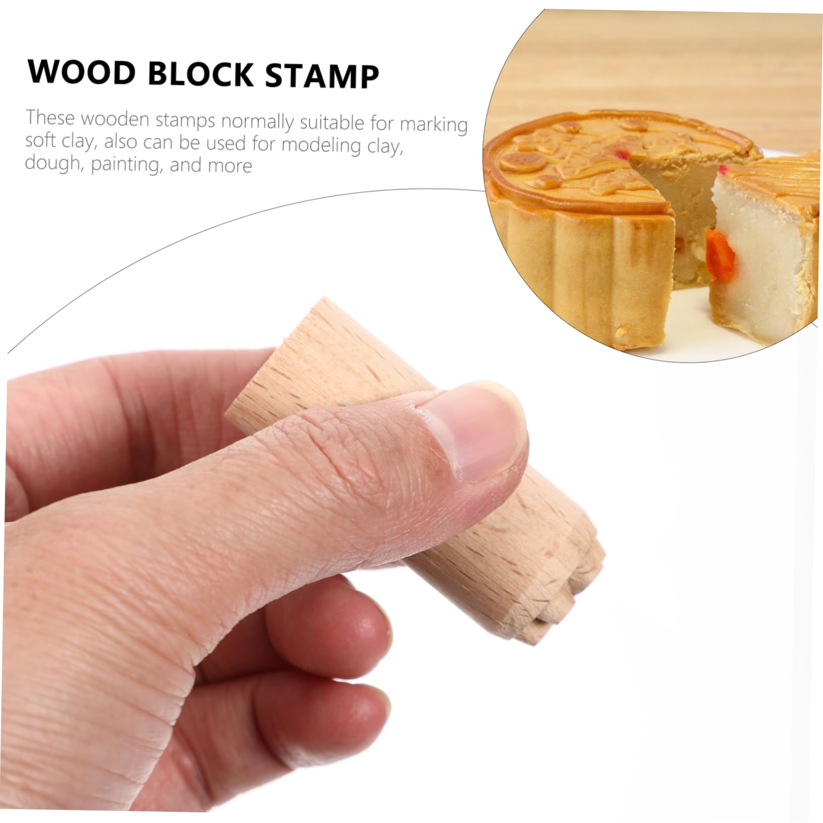 NUOBESTY 3stücke Holzstempel Für -projekte Teiliges Aus Handgefertigten Holzstempeln Mit Verschiedenen Designs Für Töpferarbeiten Und Kreative Bastelarbeiten