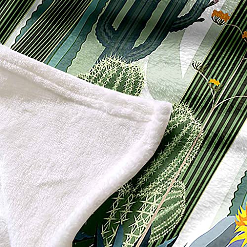 Couverture polaire cactus vert idéale pour un canapé cocooning - 6