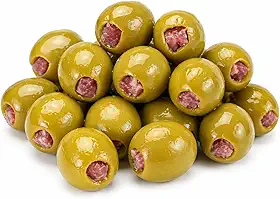 Azeitona Espanhola Recheada Com Salame No Azeite Granel (250g)