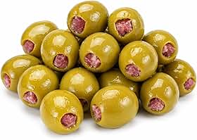 Azeitona Espanhola Recheada Com Salame No Azeite Granel (250g)