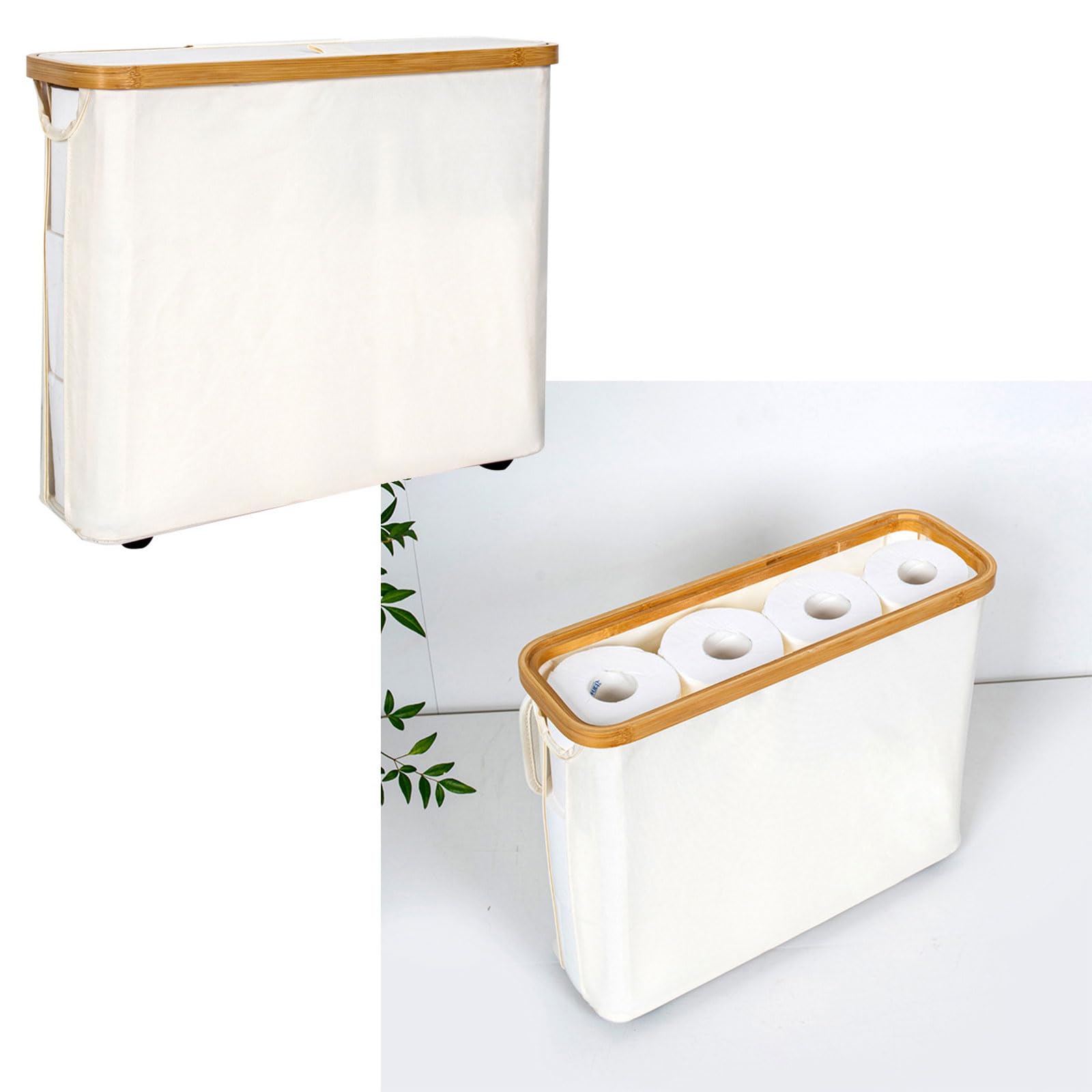 MLWSKERTY Portable Space Saving Efficient Storage Box Fit Up To 24 Rolls Home Accessory For Bathroom Daily Use