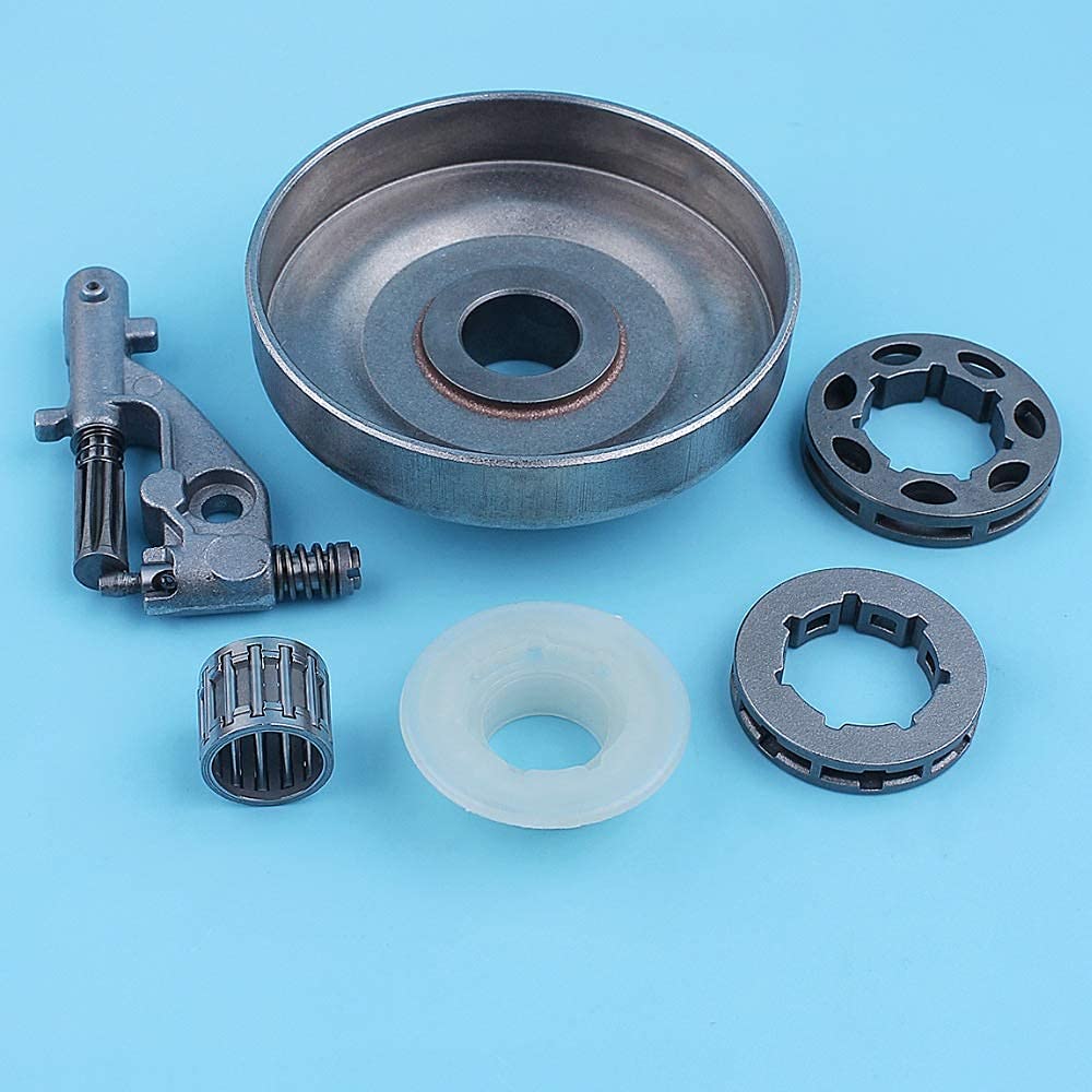Kit de cojinete de Aguja de Rueda Dentada de Tambor de Embrague de Bomba de Aceite Compatible con Husqvarna 357XP 359357 XP Repuesto de Motosierra