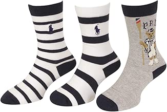 Polo Kids Socks for Boys 3-Pack Crew Dress Sock with Polo Design 2-12 Years - coolthings.us