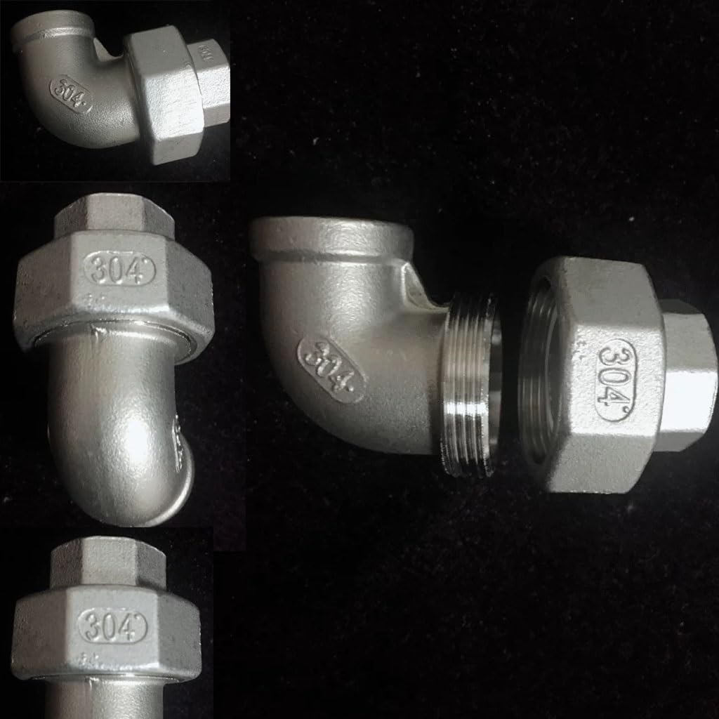 1 Szt. 1/4" 1/2" 3/4" 1" 2" Gwint Żeński Do Żeńskiego 90 Stopni Kolanko SS304 Złącze Na Żywo Złącze Rurowe Do Rury(1-1/4")