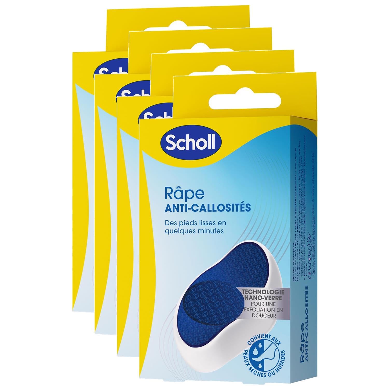 SCHOLL Nano Glass Callus Remover – Gentle Exfoliation – Washable