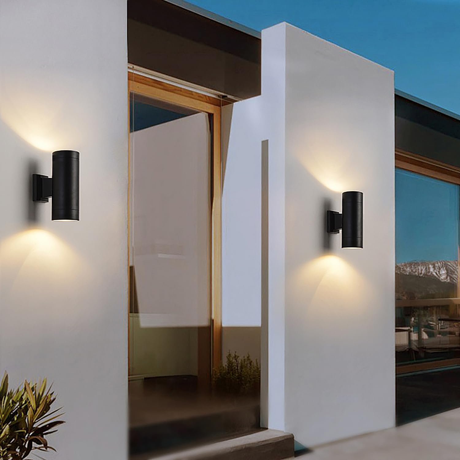 EBION Aplique de Pared Exterior Arriba Abajo,IP65,Aluminio