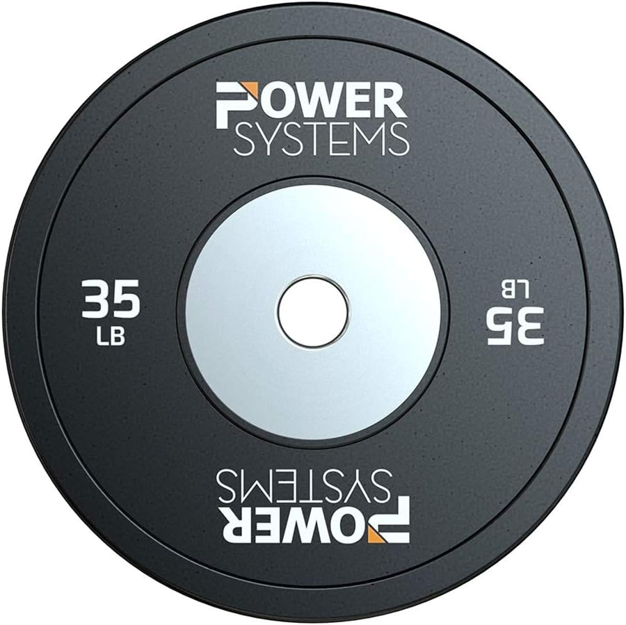 Power Systems Training Bumper Plate - With Reinforced Inner Stainless Steel Disc for Maximum Durability (35)