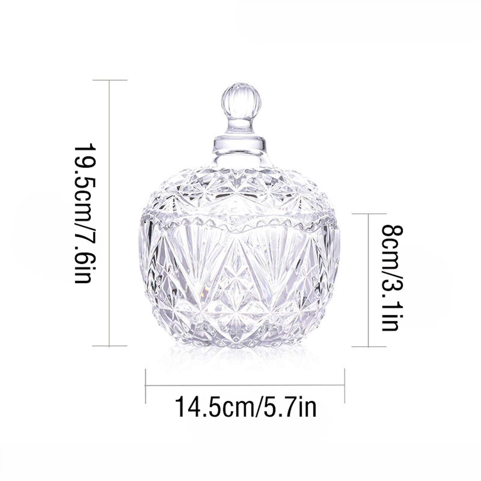 Sucrier Bol À Sucre en Verre Pot De Rangement pour Collations avec Couvercle Anti-Poussière Fruits Secs Thé Pot À Bijoux Cube De Café Pot À Sucre Quatre Couleurs Di,A-L