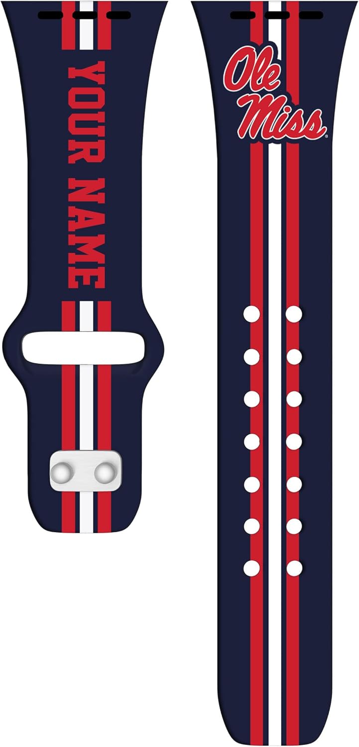 Affinity Bands Mississippi Ole Miss Rebels HD NCAA Watch Band Compatible with Apple Watch - All Series