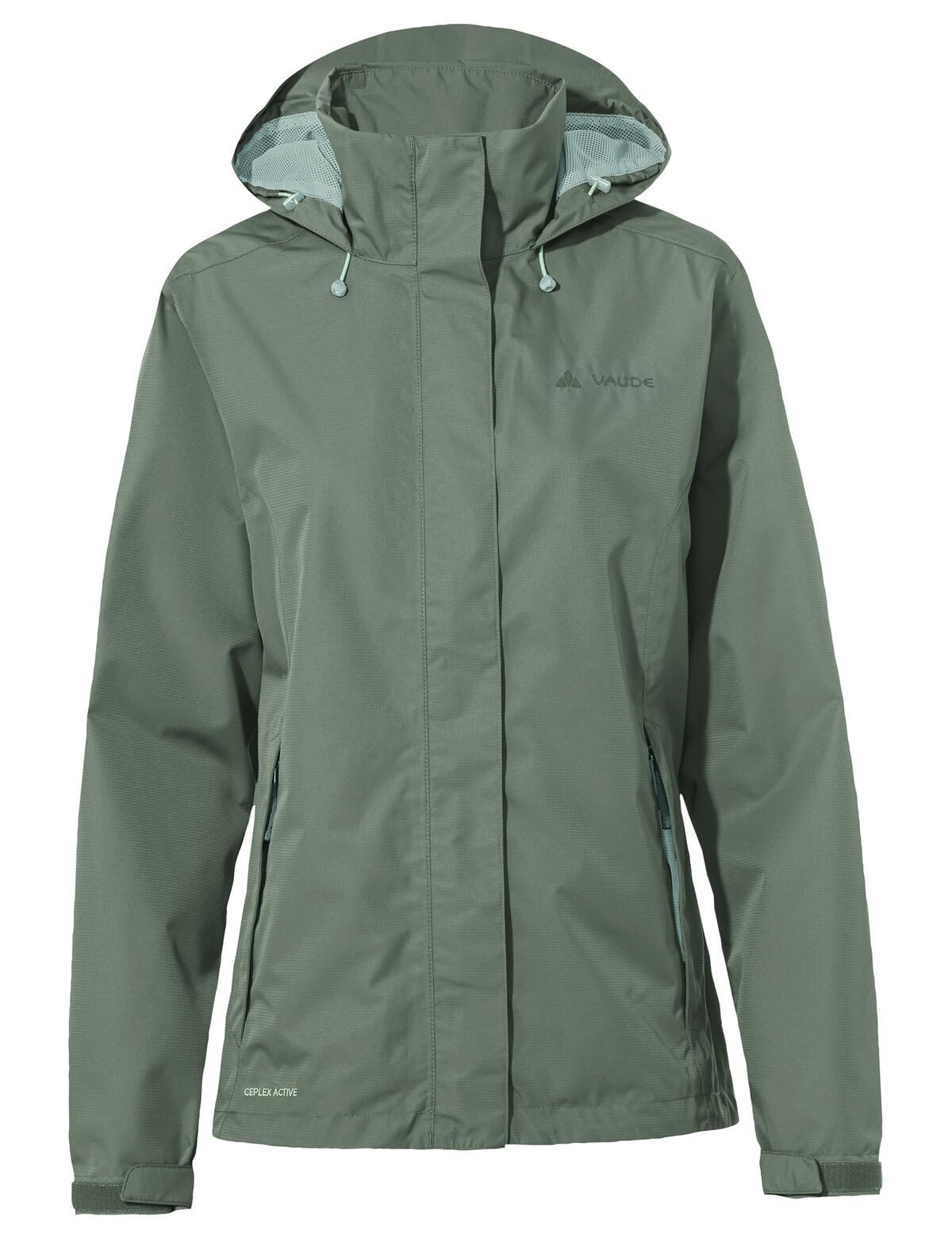 VAUDE Damen Regenjacke Escape Light Jacket, leichte, winddichte und wasserdichte Outdoor-Jacke, atmungsaktiver Windbreaker mit Kapuze
