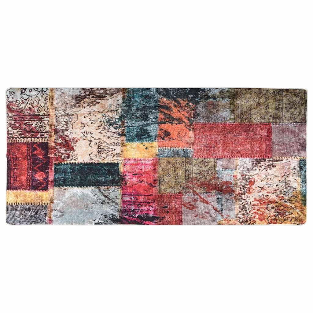 Tapis de sol velours multicolore patchwork pour réveiller la décoration du salon et de la chambre