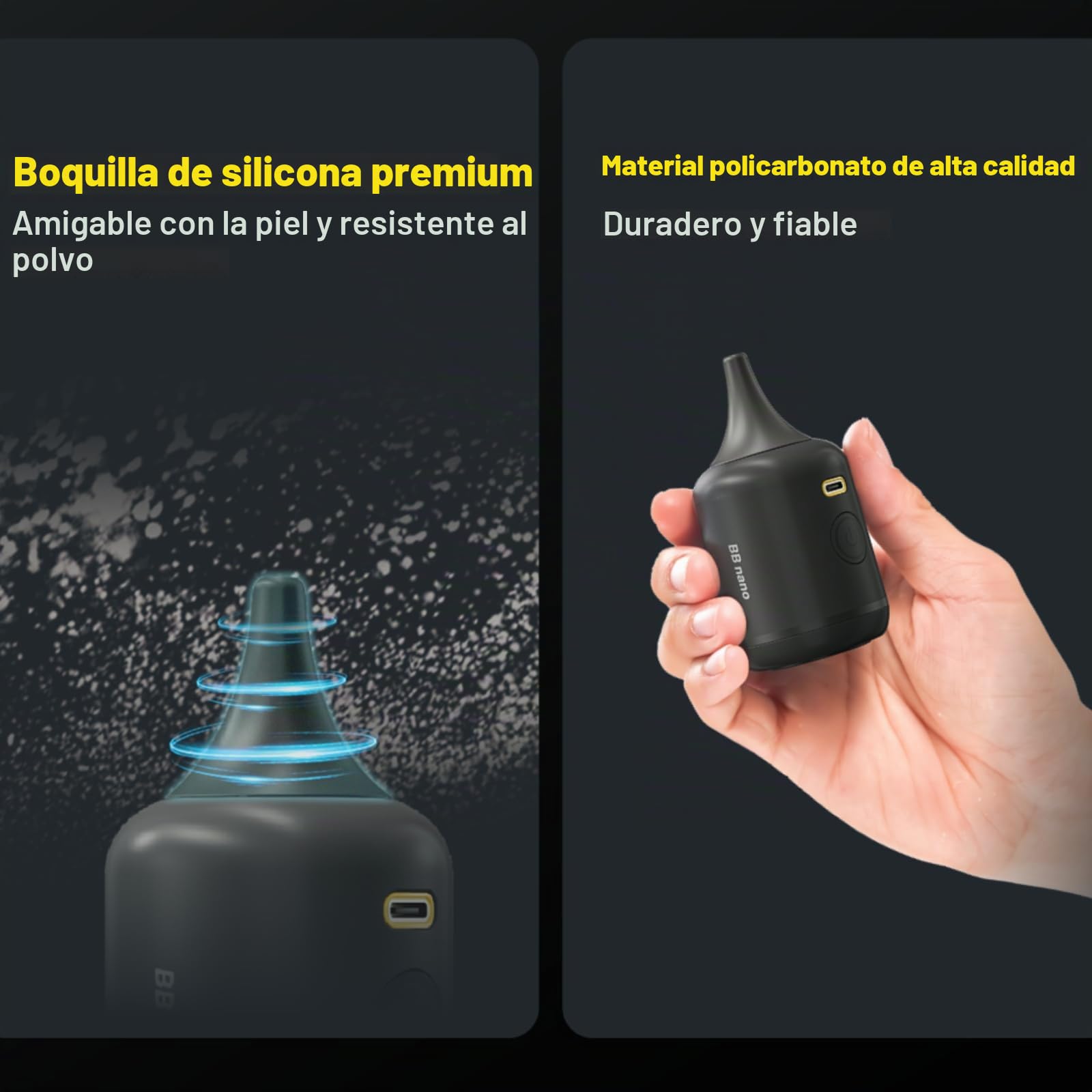 Nitecore BB Nano soplador de fotografía electrónica para la cámara y la Velocidad del Viento de la Lente de 80Km / h, Cepillo magnético de liberación rápida y Filtro de Alta Densidad.