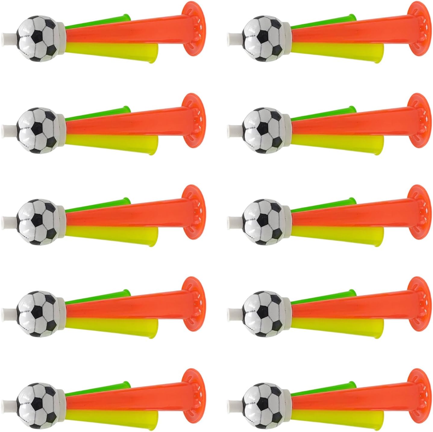 Set of 10 Colorful Stadium Horns Random Color Soccer Fan Trumpet for Football Game and Group Gatherings Sports Event Horn