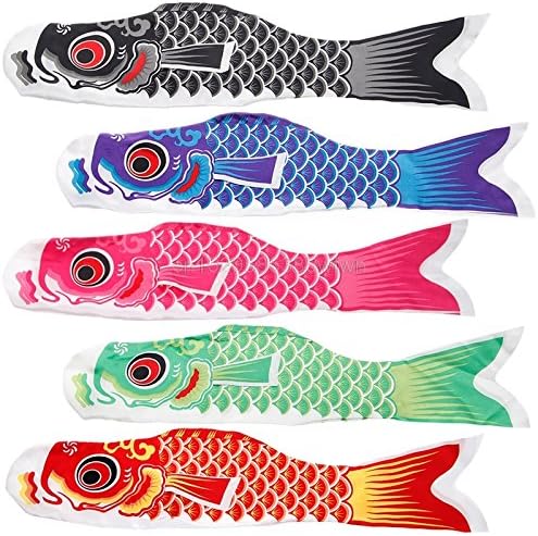 5 pcs 70cm Japanese Carp Flag Carp Banners Windsock Sailfish Koinobori Sailfish Wind Streamer Muticolor Fish