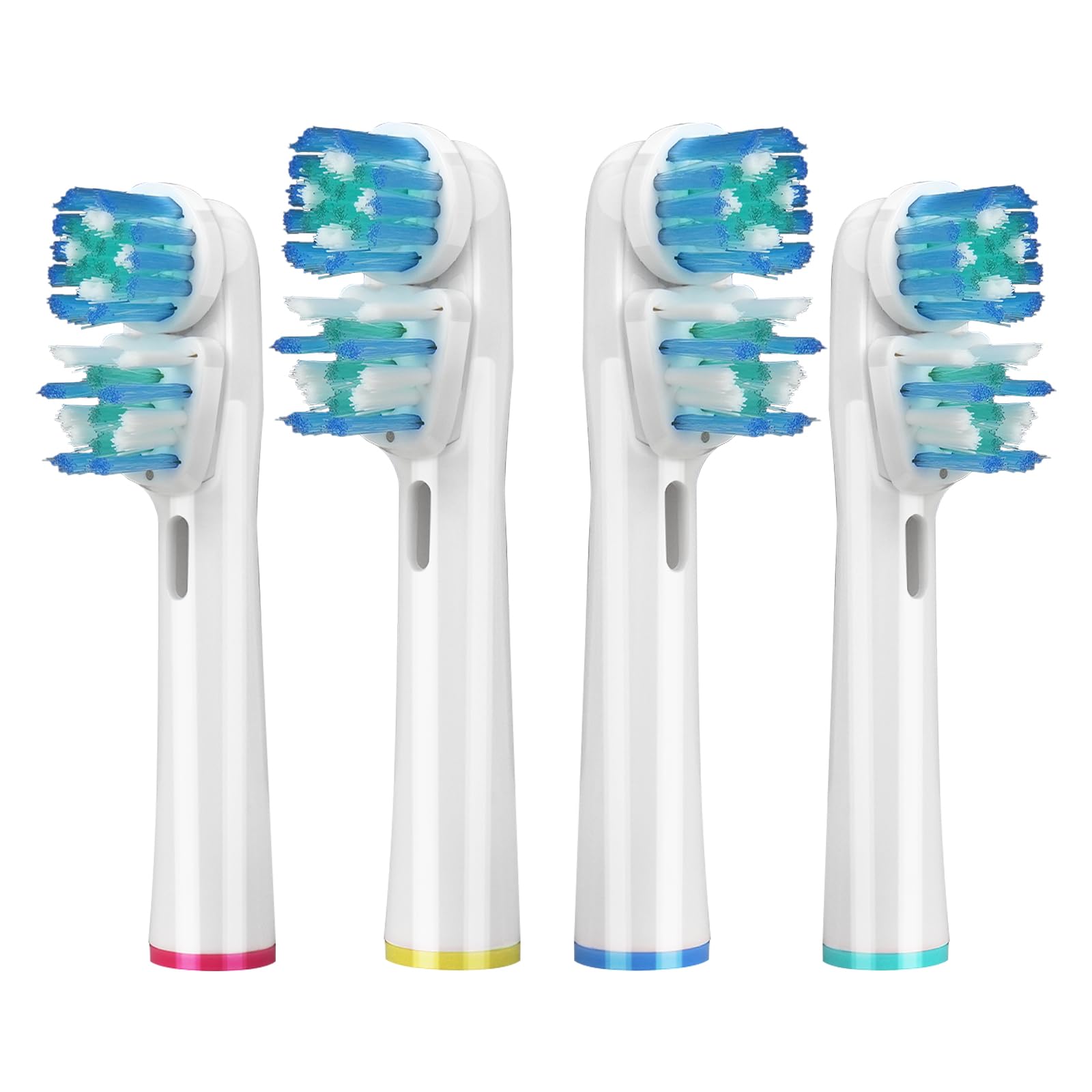 4 Pcs Double Heads Replacement Toothbrush Heads Compatible with Oral B Braun,Electric Toothbrush Heads Refill for Pro 500/1000/1500/3000/7000/8000/