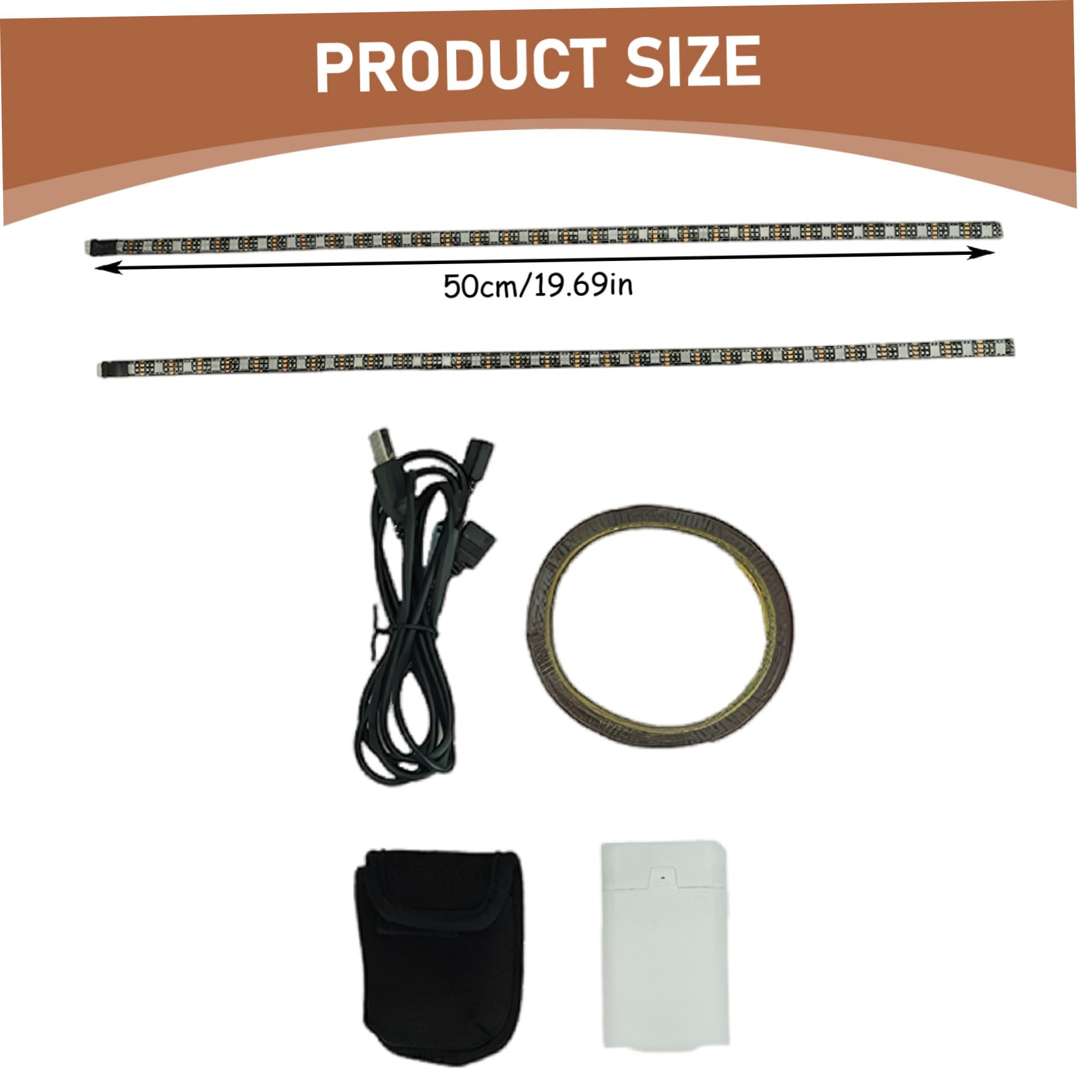 Luces de scooter eléctricas 50 cm 2 piezas impermeable decorativa para conducción nocturna