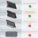 Fintie Smukłe Etui Kompatybilne z Modeliem Nintendo Switch/Switch OLED – Ultracienkie, Odporna na Uderzenia, Torba z 10 Uchwytami na Karty do Gry