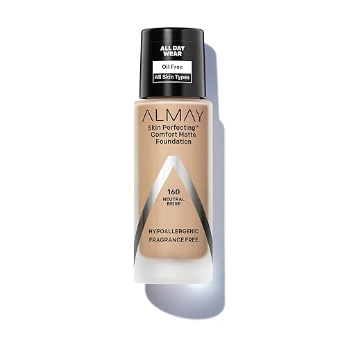 Miniatura 1 de Almay Skin Perfecting Comfort Base Mate, Hipoalergénica, Libre de Crueldad, Sin Fragancia, Maquillaje Líquido Probado por Dermatólogos, Beige