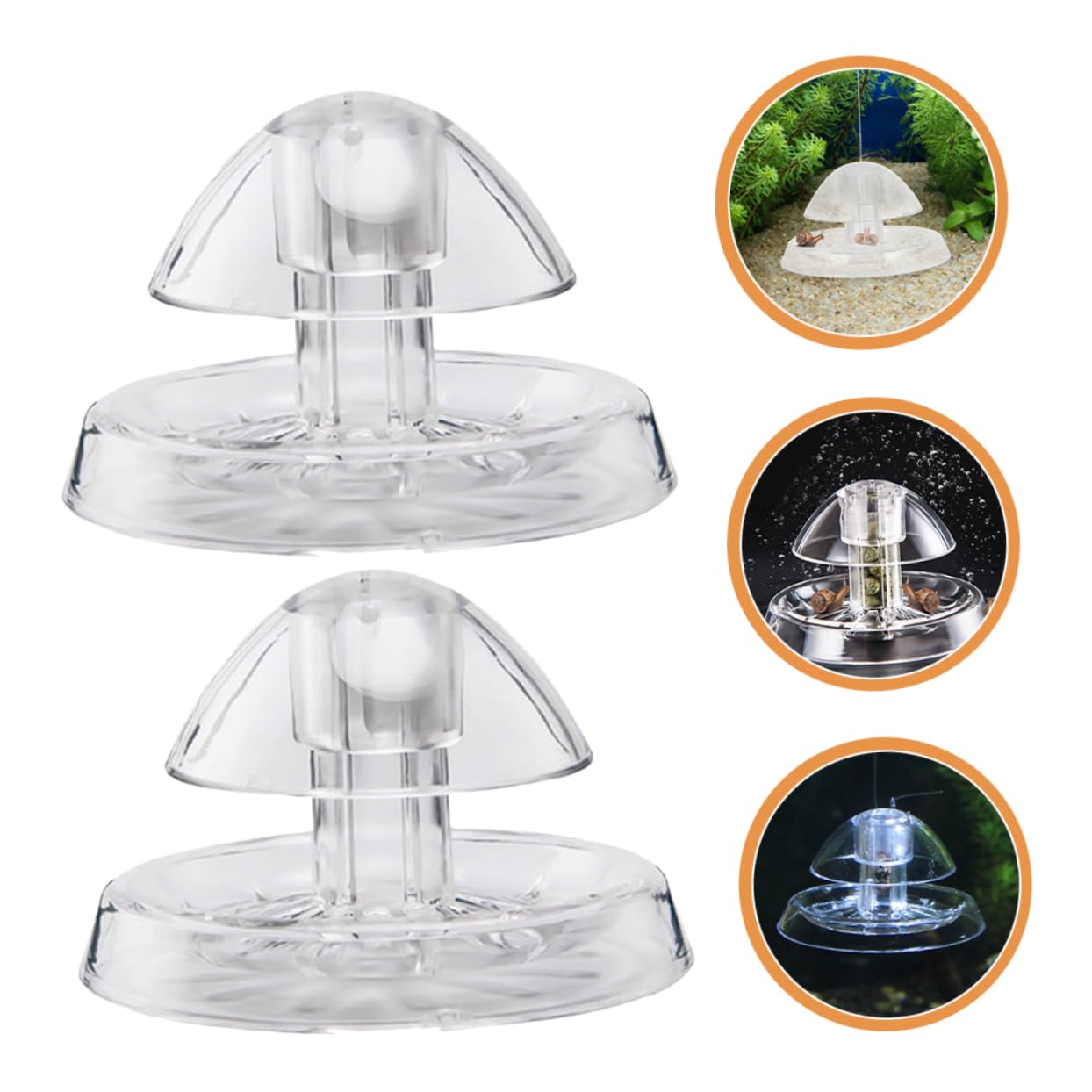 Abaodam 4 Sätze Transparentes Aquarium Schneckenfänger Robuster Kunststoff Wiederverwendbar Zum Natürlichen Fang Von Schnecken Im Aquarium Durchmesser 2 Stücke * 4