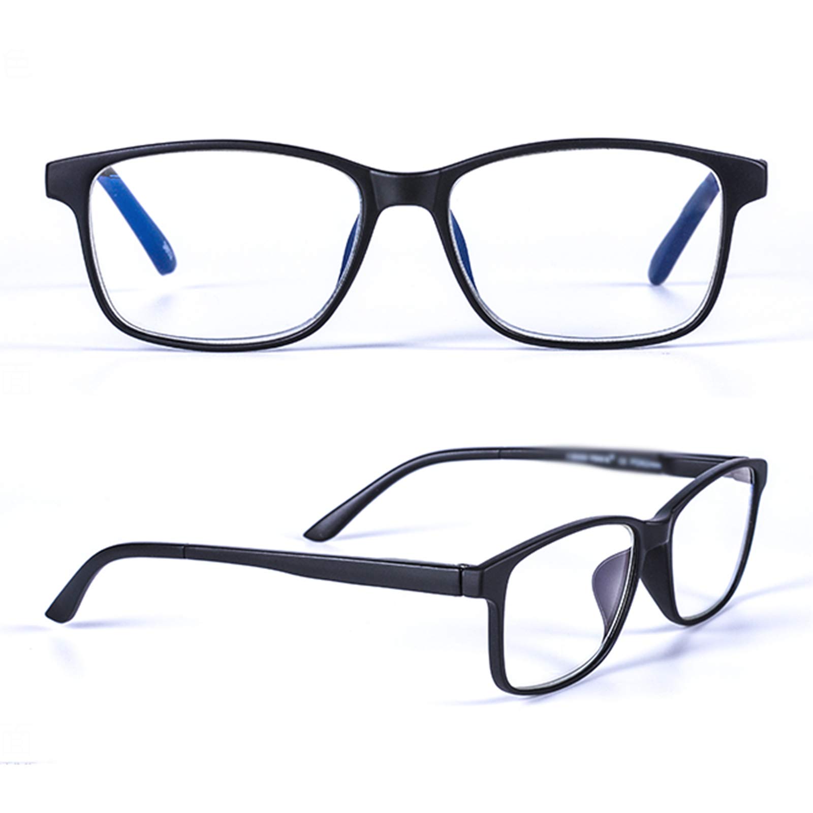Męskie i damskie okulary blokujące niebieskie światło, ultralekkie okulary anty-niebieskie dla mężczyzn, antypromieniowanie, ochrona przed światłem niebieskim, duży box Fashion HD ultralekkie dla mężczyzn, A, +3