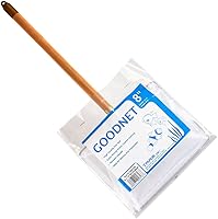 Taam ATATW812W Aquarium Net: 8x6.5 Inch Fine Mesh, 12 Inch Wood Handle, Super Strong Nylon Coated White