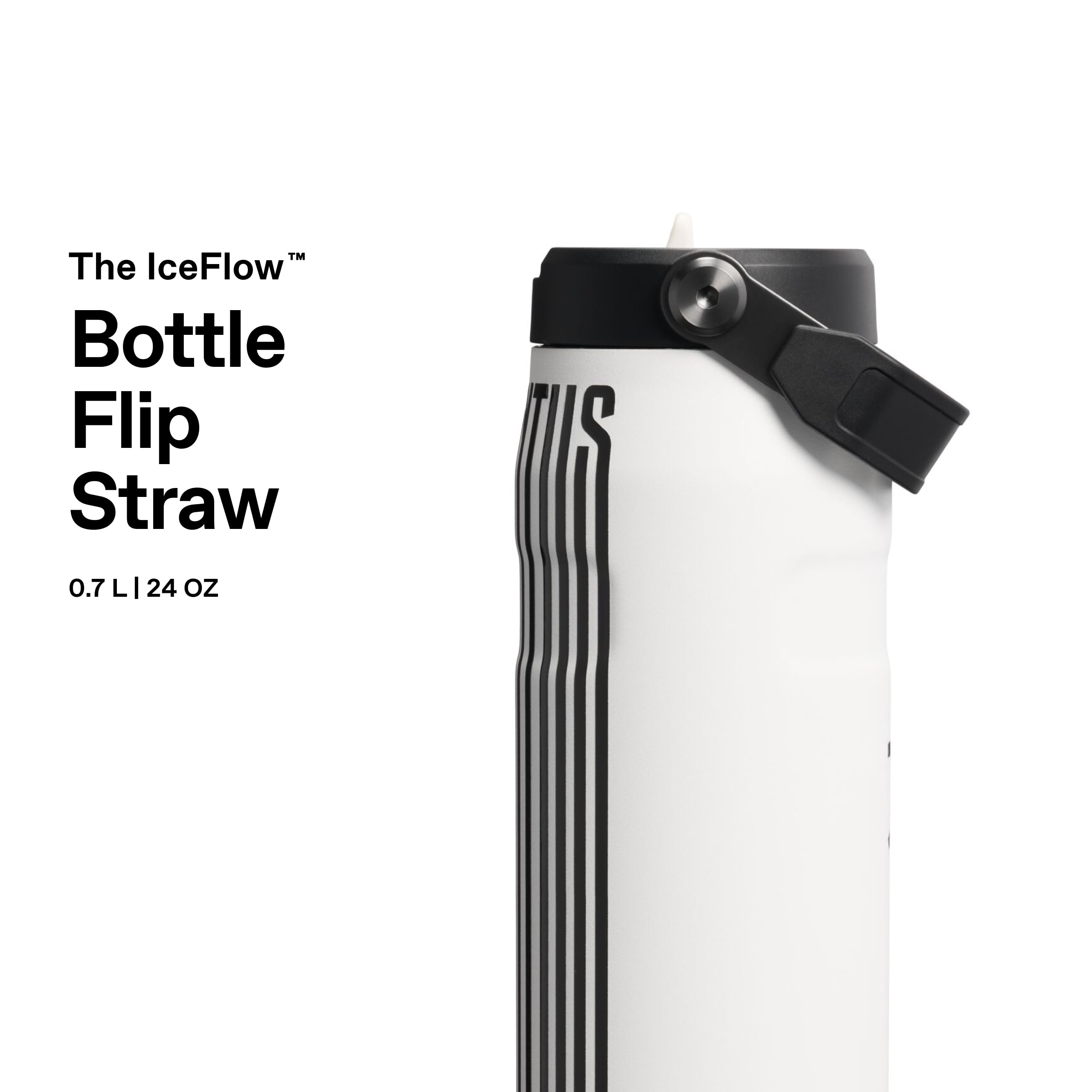 Stanley 1913 Flip Straw Borraccia Con Cannuccia 0.7L - Juventus | 10 Ore Di Freddo - 2 Giorni Di Freddo - Acciaio Inossidabile - Senza BPA - A Prova di Perdite - Lavabile In Lavastoviglie