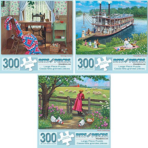 Bits and Pieces - Set of Three (3) 300 Piece Jigsaw Puzzles