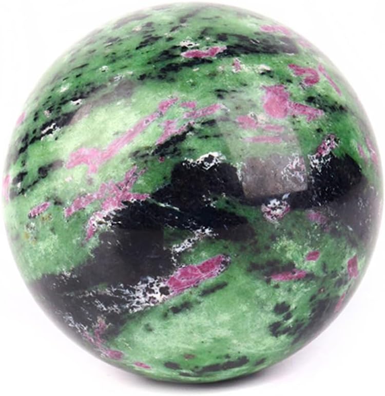 Ruby Zoisite Crystal Ball Polished Red Green Stone Sphere Decorative Crystals Crafts Home Decor Ornament Gifts,50~60mm