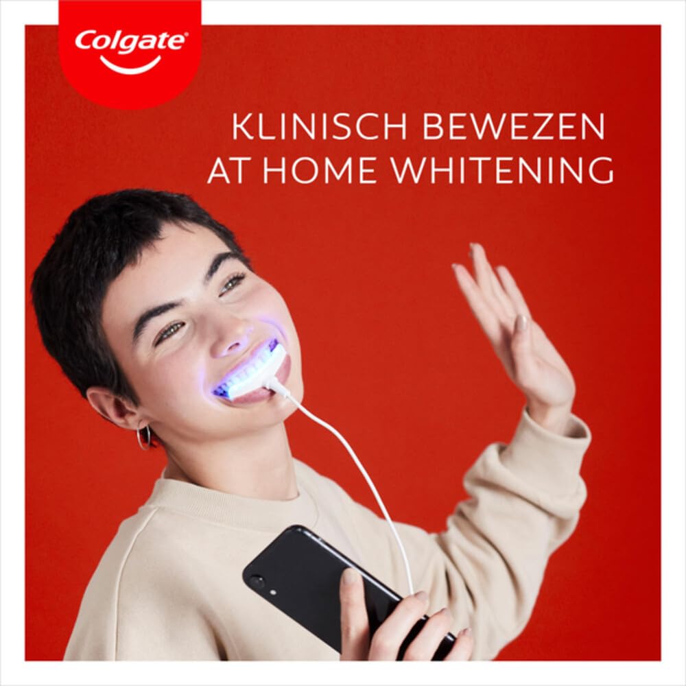 Colgate LED Whitening-Set Max White Ultimate, inkl. Whitening Stift - Zahnaufhellung für zu Hause, sicher für den Zahnschmelz, für weißere Zähne