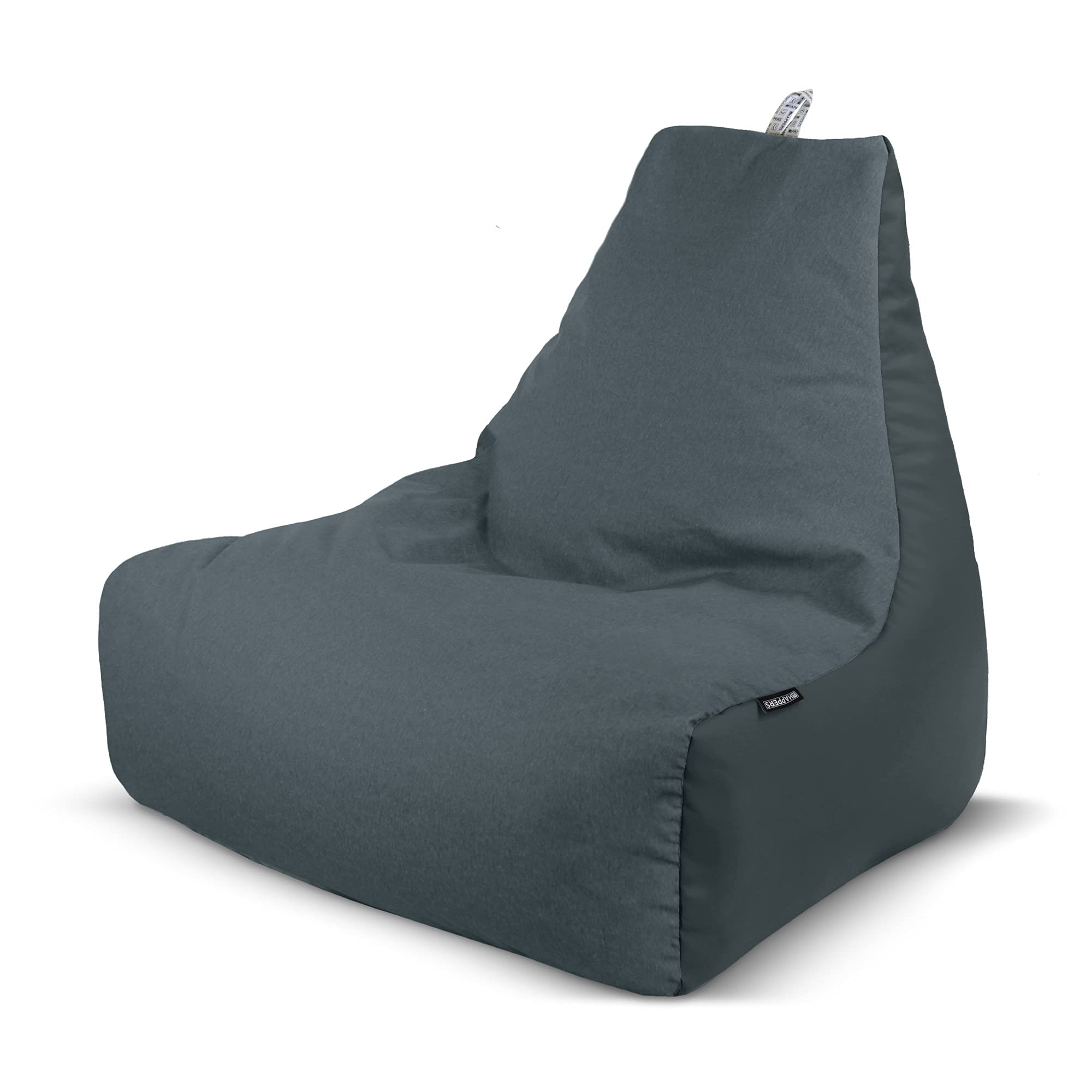 HAPPERS Puff Salón y Jardín Gris con Tejido Antimanchas y Relleno Incluido