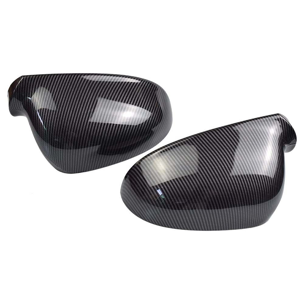 2 Piezas Cubierta De Cáscara del Espejo Retrovisor Izquierdo y Derecho del Coche para VW GOLF 5 V MK5 GTI Jetta Pa=ssat B5.5 B6 EOS Sharan Superb (fibra de carbono)