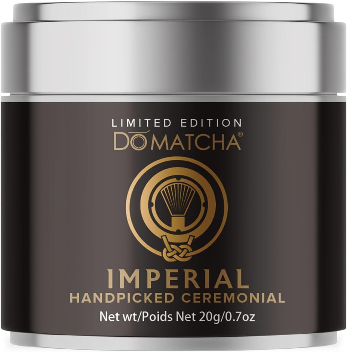 DoMatcha - Imperial Ceremonial Matcha Tin, 0.7oz - Limited Edition Hand-Picked Japanese Matcha from Uji, Kyoto – Exclusive 16th-Gen Tea Master Blend – Rich in L-Theanine for Tea Ceremony Experience
