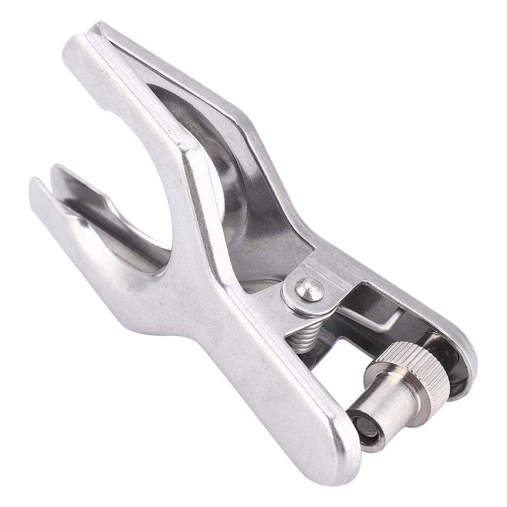 Spherical Pinch Clamp, Stainless Steel Lab Clip Metal Lab Clamp Pinch Clip Glass Ball Clamp Spherical Joint Glassware Clip Spherical Joint Clamp Holder for Laboratory Tools (35#)