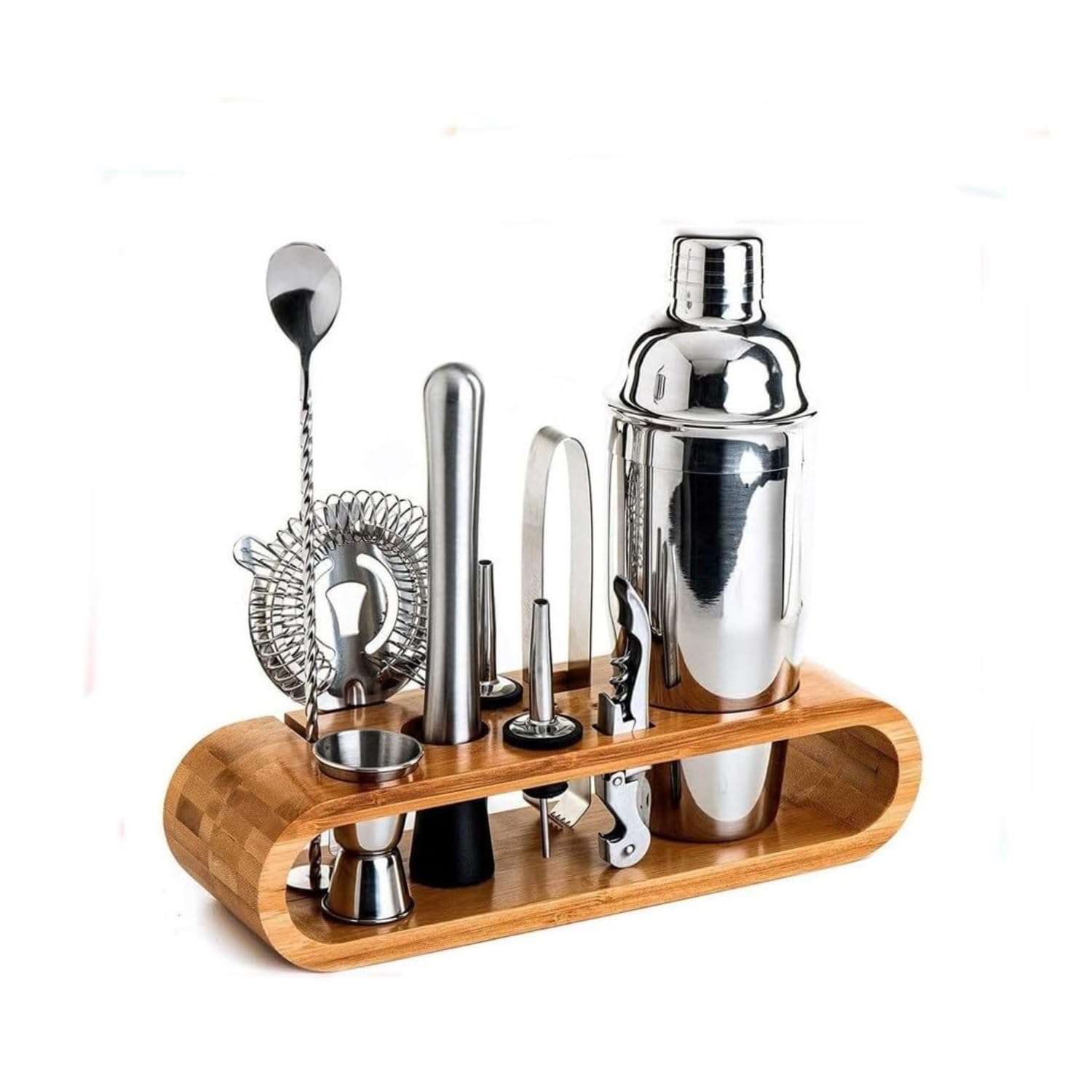 Juego de Cocktail Shaker Juego de batidora de Acero Inoxidable, Juego Completo de Taza coctelera para Camarero, Juego de coctelera de 10 Piezas Coctelera Profesional Herramientas (Color : A, Size :