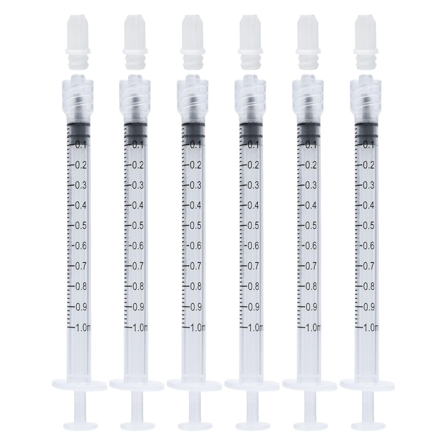 Photo 1 of 1ml Syringes Without Needles, 1cc Luer Lock Syringe - Disposable Individually Wrapped(30 Pack)