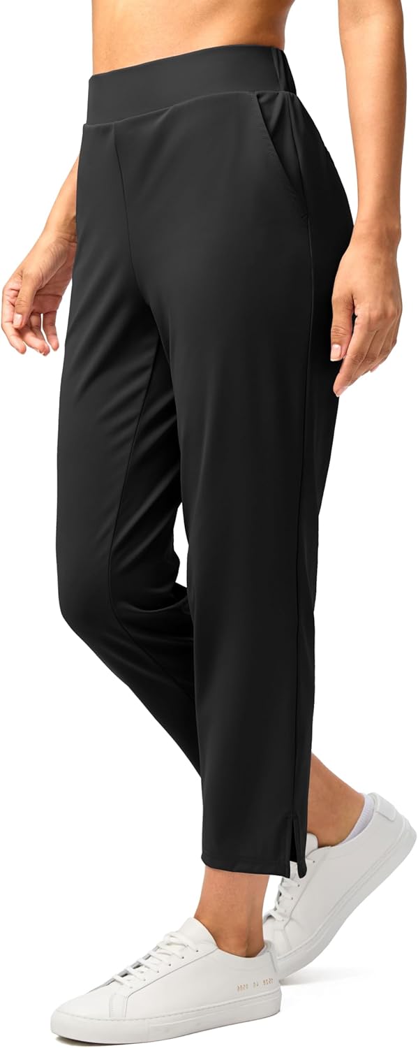 G GRADUAL Women's Pants Ankle 7/8 Golf Pants 3 Pockets Stretchy Petite Travel Pants Inner Drawstring for Work Business Casual - Image 2