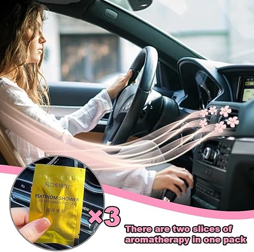 Miniatura 5 de Clip de salida de aire acondicionado, 6 unidades, diseño de margarita, clip para ambientador de automóvil, decoración interior de automóvil,