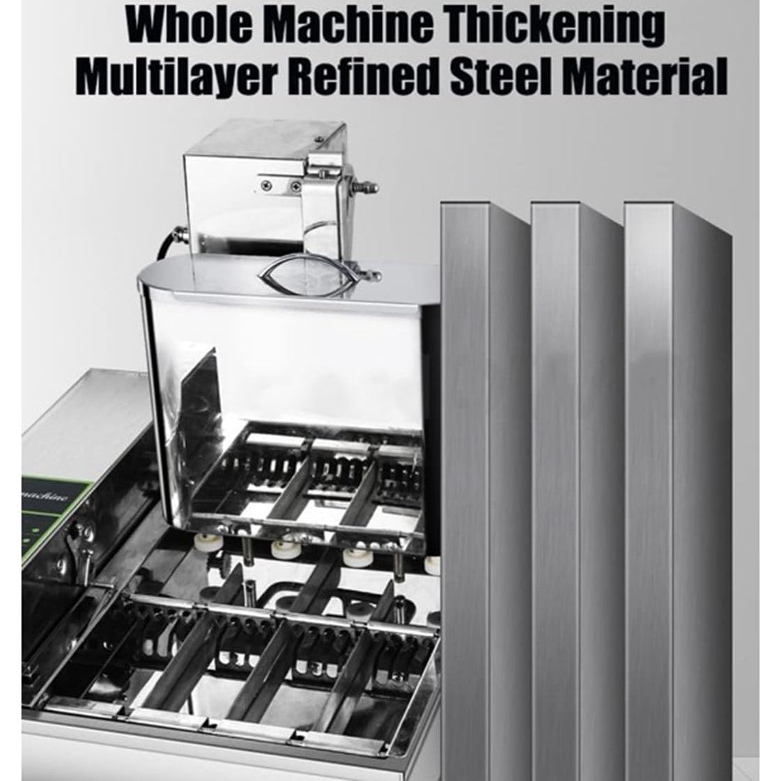 Máquina automática de donas, freidora digital con ajuste de temperatura, 110 V