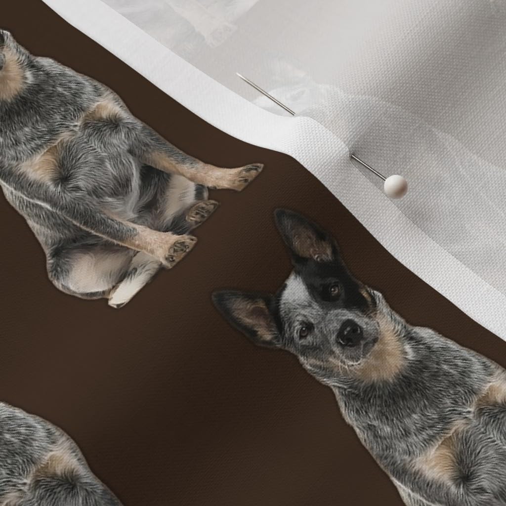 Spoonflower Fabric - Australian Cattle Dog Pet Animal Printed on Petal Signature Cotton Fabric by The Yard - Sewing Quilting Apparel Crafts Decor