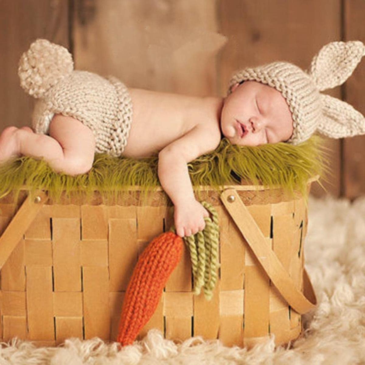 Costume en tricot au crochet pour nouveau-né filles et garçons, tenue de photographie pour nouveau-né, séance photo, cerf, bonnet en tricot