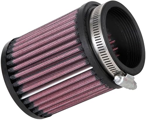 Miniatura 2 de K&N Filtro de entrada de aire universal con abrazadera alto rendimiento, premium, lavable, filtro de aire de repuesto diámetro de la brida 2.5