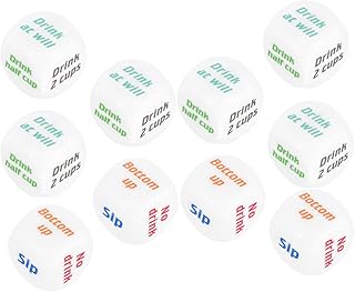 SEWACC 10 Pçs Peneira De Festa Jogos De Bebida Divertidos Jogo De Dados De Bebida Dados Impertinentes Para Casais Jogo De Bebida Jogos De Tiro Para Adultos Jogos De Festa De Despedida De