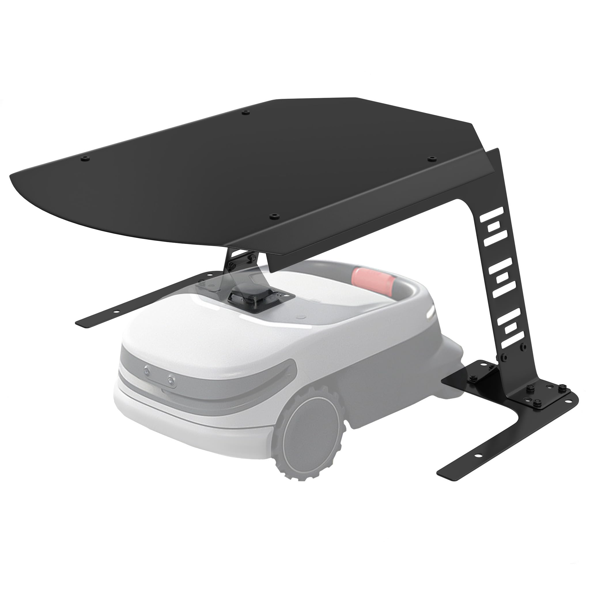 YRHome Mährobotergarage aus Metall Mähroboter Garage Schwarz Garage für Mähroboter Wetterfeste UV-Schutz Carport Überdachung Garage Dach für Rasenroboter & Ladestation Rostfreies - 77x94x36cm