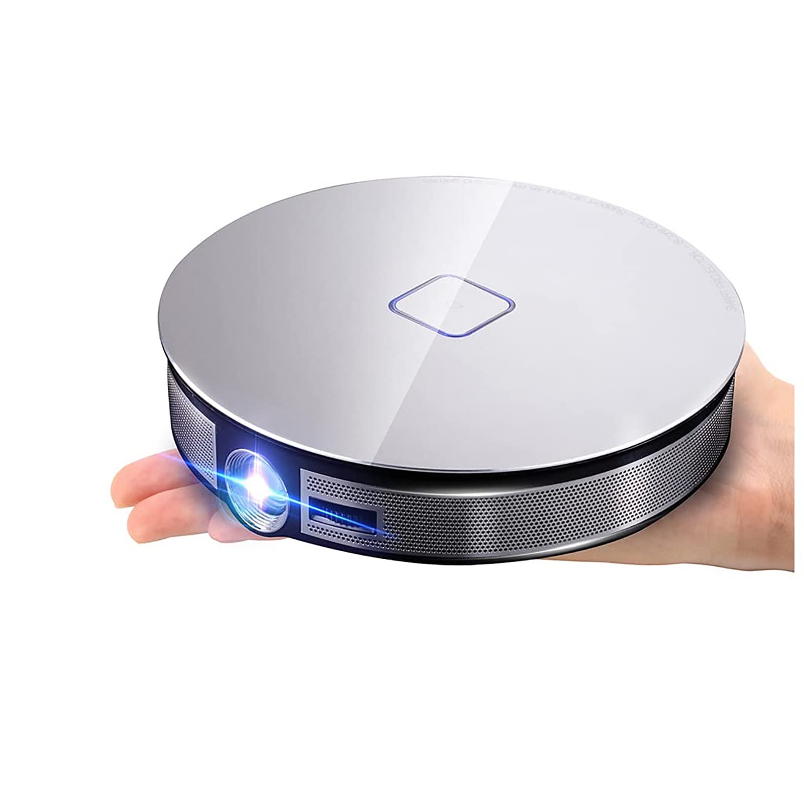 Mini proiettore portatile con WiFi Bluetooth, Full HD 1080P, doppio altoparlante, supporta 4K, ideale per film, TV, sport, livestreaming