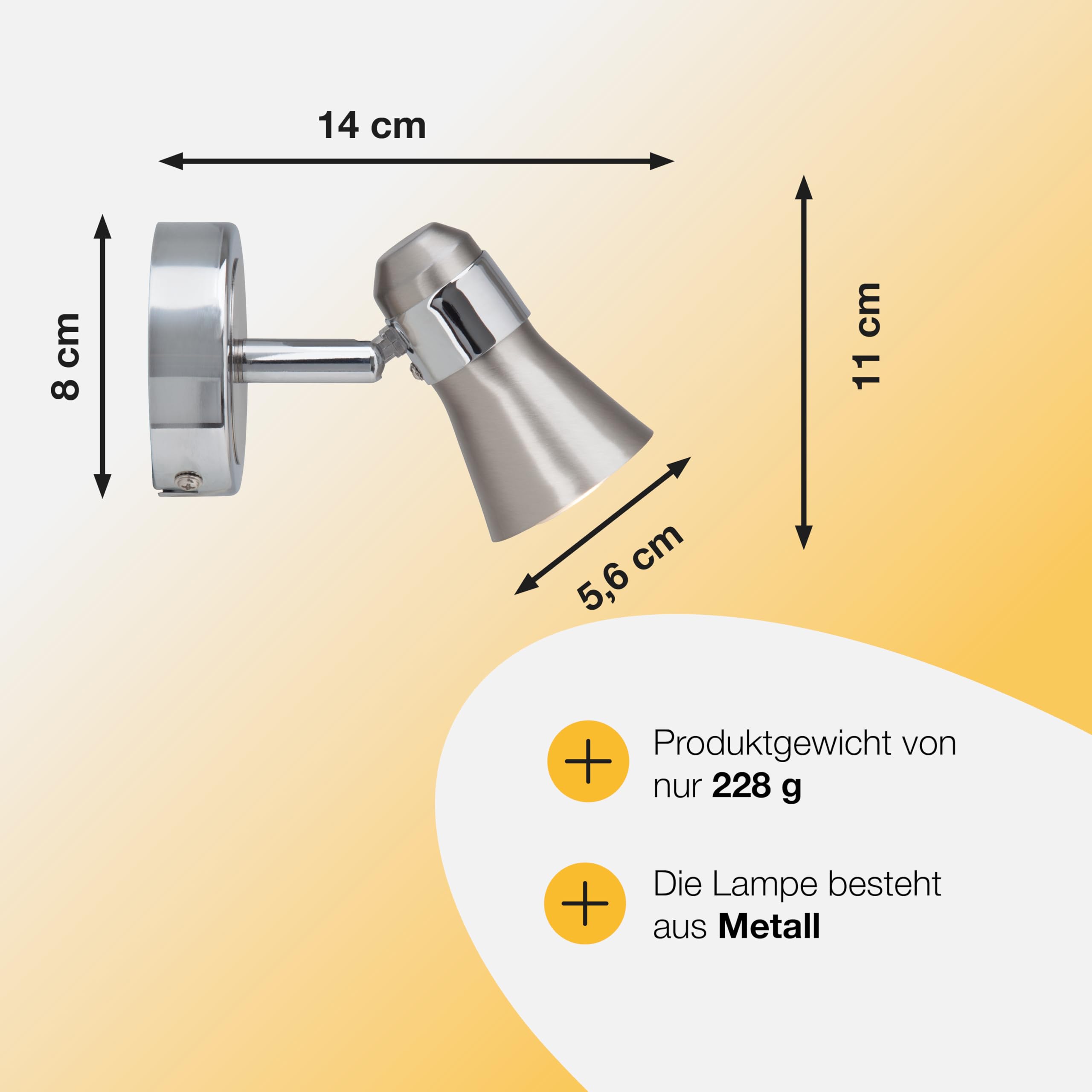 BRILLIANT Loona Faretto LED Da Soffitto 4 Luci – Bracci Orientabili, 4xLED GU10 Incluse, 1000 Lumen, 3000K