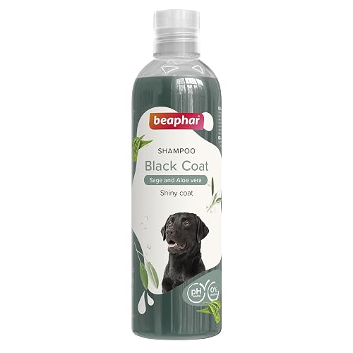 Beaphar Champú Perros Pelo Negro 250ml - Extractos Naturales de Aloe Vera y Salvia