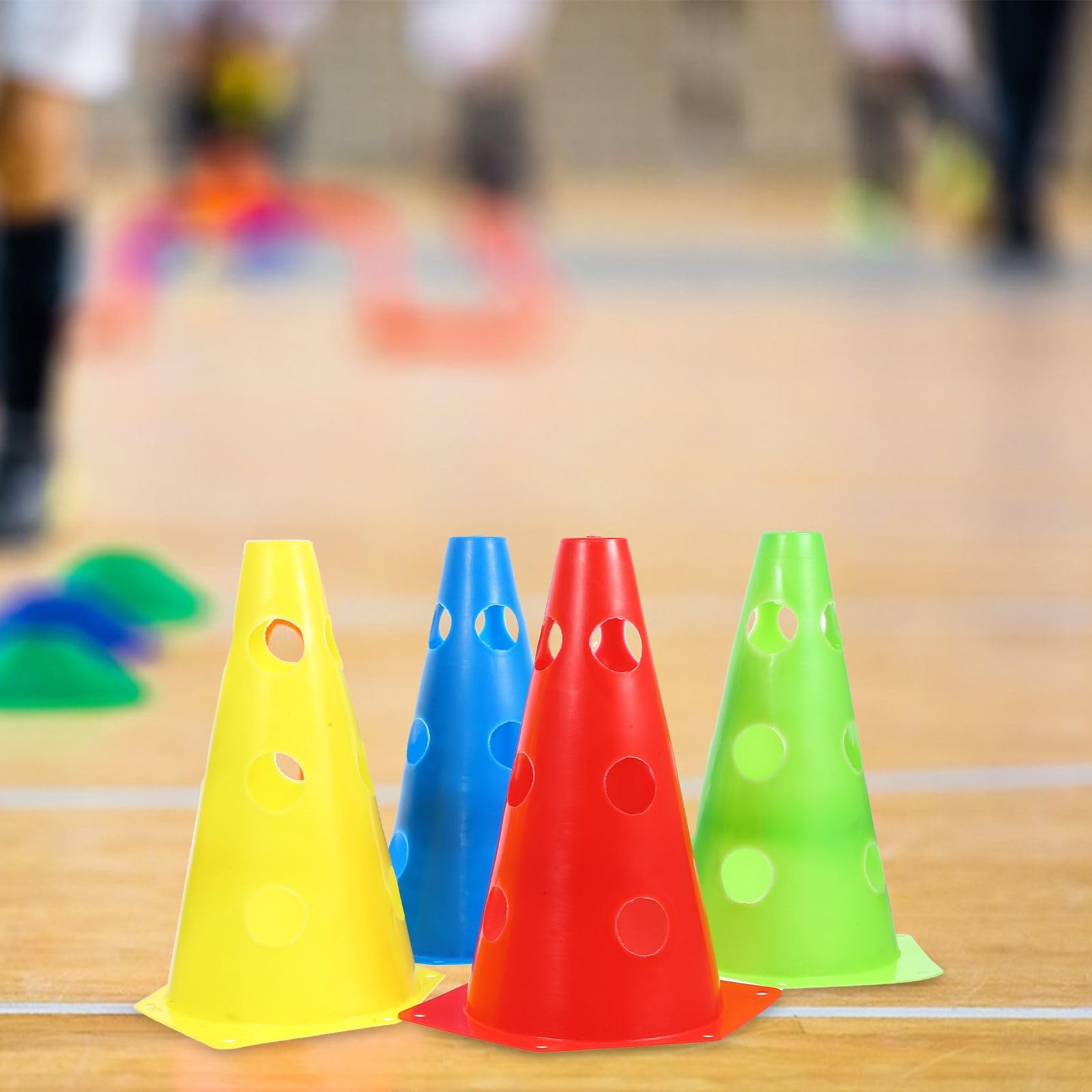 Szyszki sportowe Plastikowe stożki 24 szt. treningowe Bezpieczeństwo Ćwiczenia piłkarskie Markery zwinnościowe Ruch drogowy Sprzęt sportowy Oznaczenie boiska do gier halowych na świeżym powietrzu