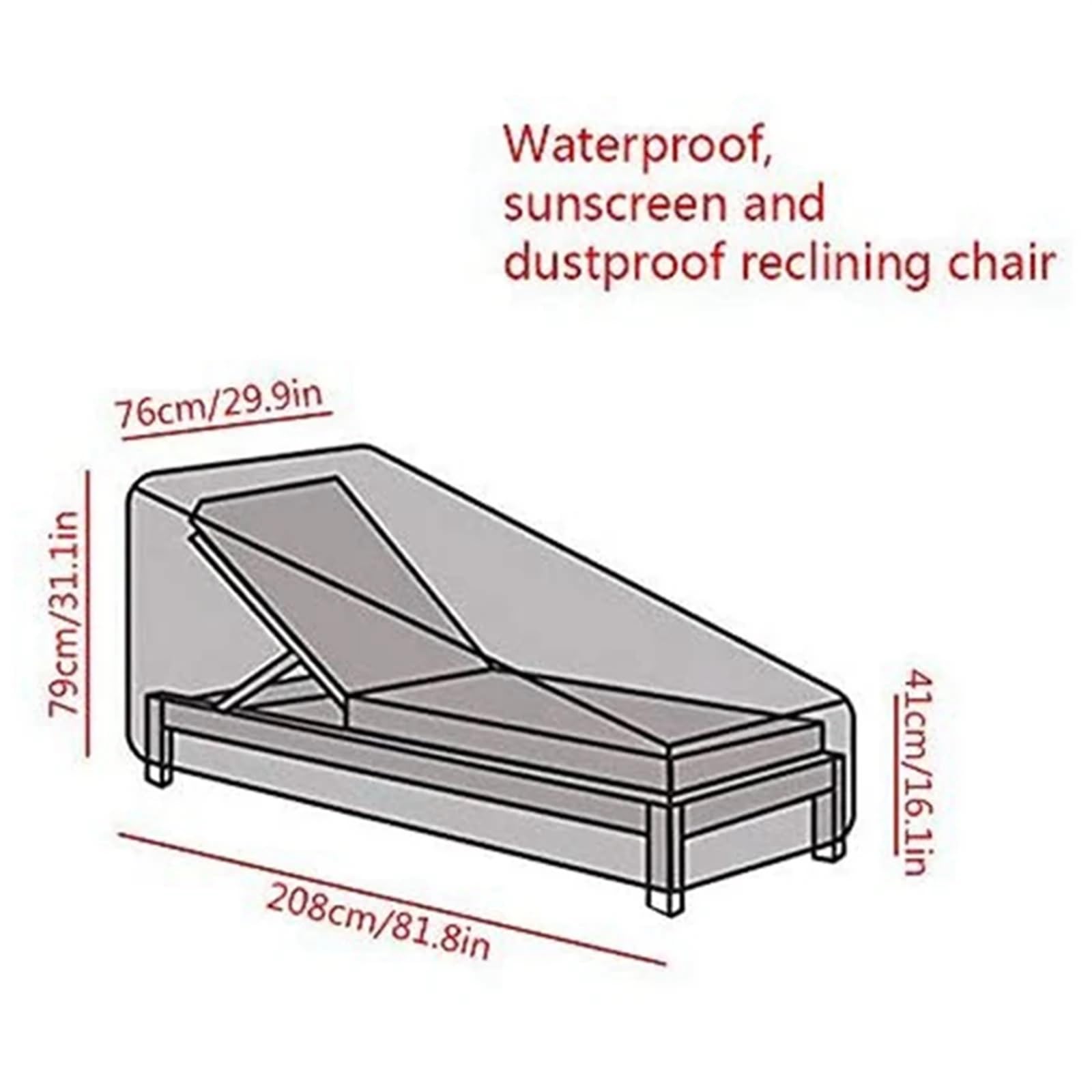 Gartenliege Schutzhülle 3er-Pack Schutzhüllen for Sonnenliegen im Freien, wasserdicht, for Gartenstühle aus Korbgeflecht, Sonnenliege-Abdeckung, Schutzschicht for Terrassenmöbel