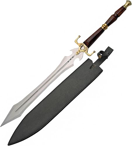 SZCO Supplies Espada de fantasía de estilo celta con mango de maderalatón de 29.25 pulgadas con funda